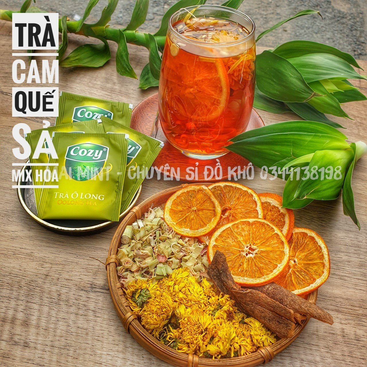 Trà Cam Quế Sả Mix Hoa - Hộp 5 Set & 1 Set
