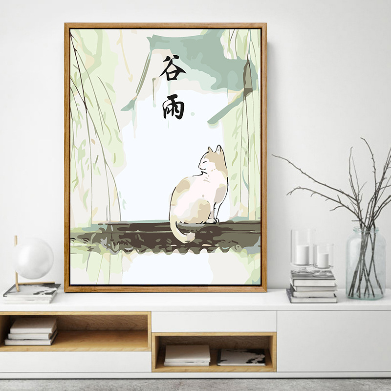 Tranh sơn dầu số hóa LIM Art – Tranh tô màu theo số Mèo Cổ Trang