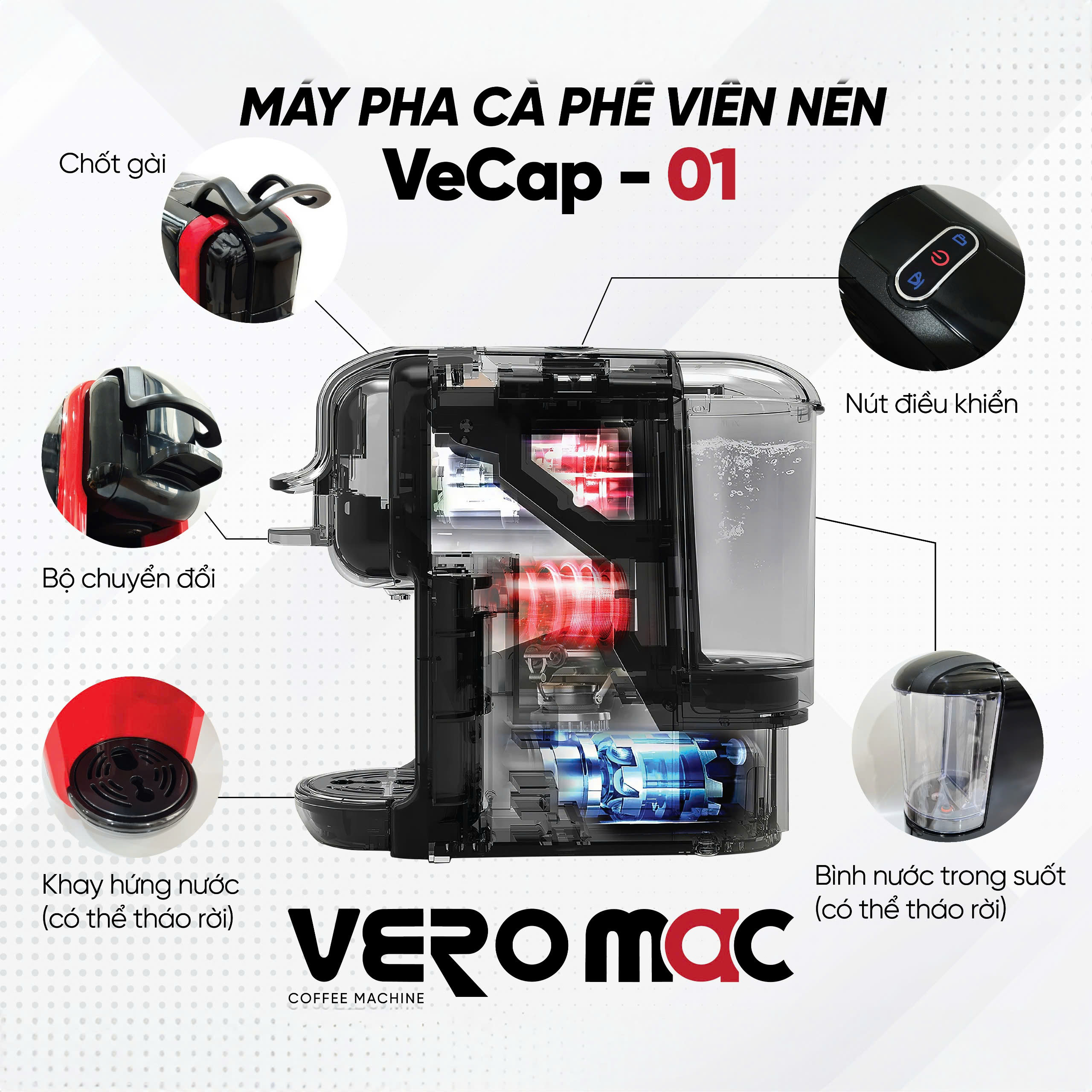 Máy pha Cà Phê Vero Cap01