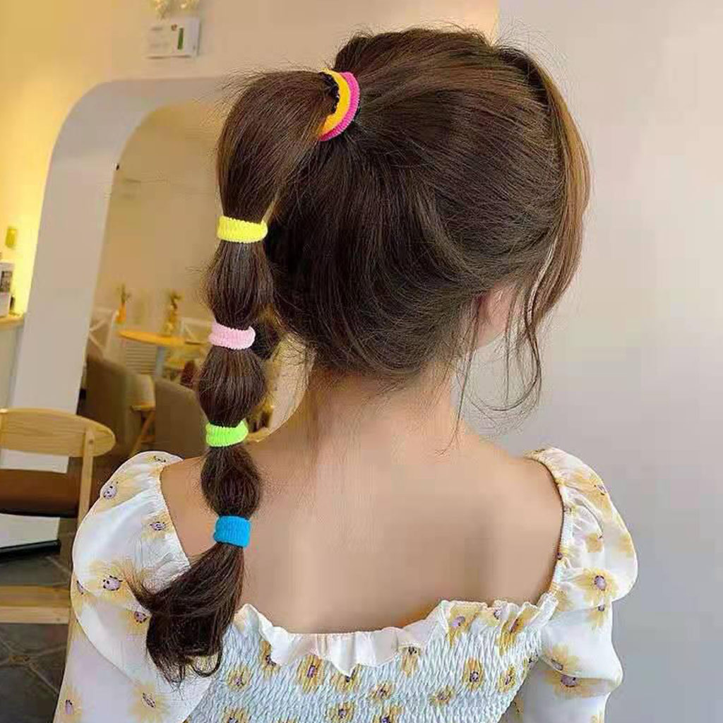 Cột tóc vải mini túi zip 50 cái dễ thương CT69