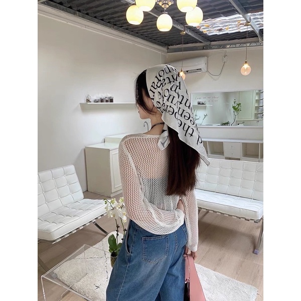 set áo lưới mỏng mix yếm dây hoa hot hit  (có bán rời)