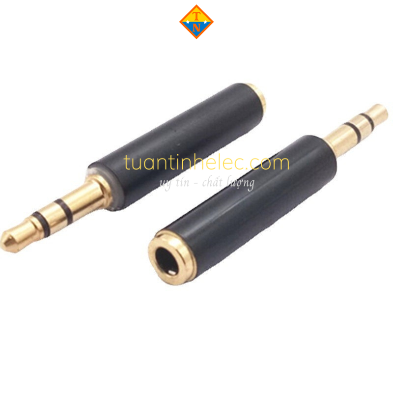 Đầu chuyển đường micro 3.5mm từ 3 khấc sang 4 khấc bằng đồng