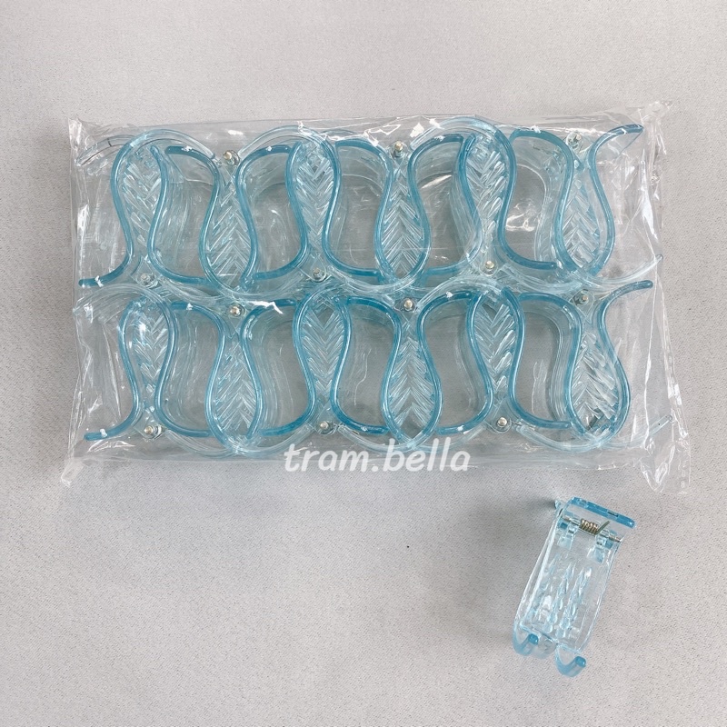 vỉ kẹp tóc càng cua 3 răng nhiều màu