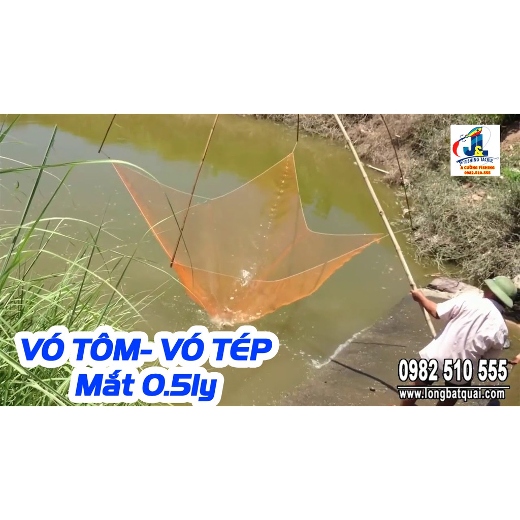 Lưới vó kéo cá - Từ 2m , 2m5 , 3m, 3m5, 4m A CƯỜNG  (cam kết bảo hành đổi trả trong 2 tuần đầu)