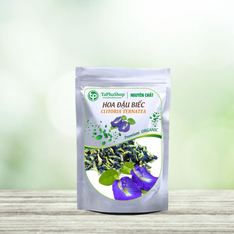 [HOT] Hoa đậu biếc khô 100g - Thảo Dược Tấn Phát - Chuyên dùng để sắc nước và pha trà