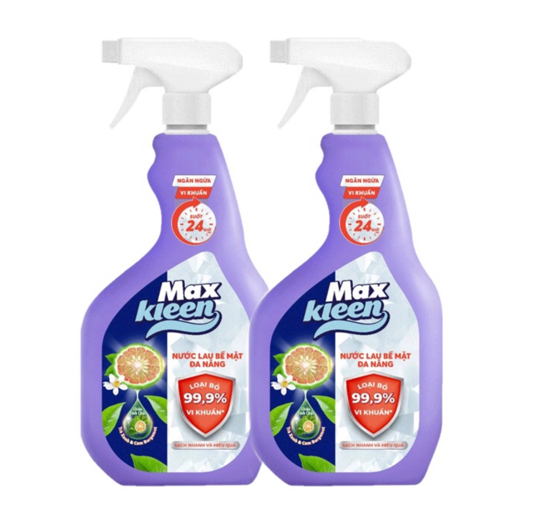 Combo 2 Chai Nước lau bề mặt đa năng MAXKLEEN 520ml