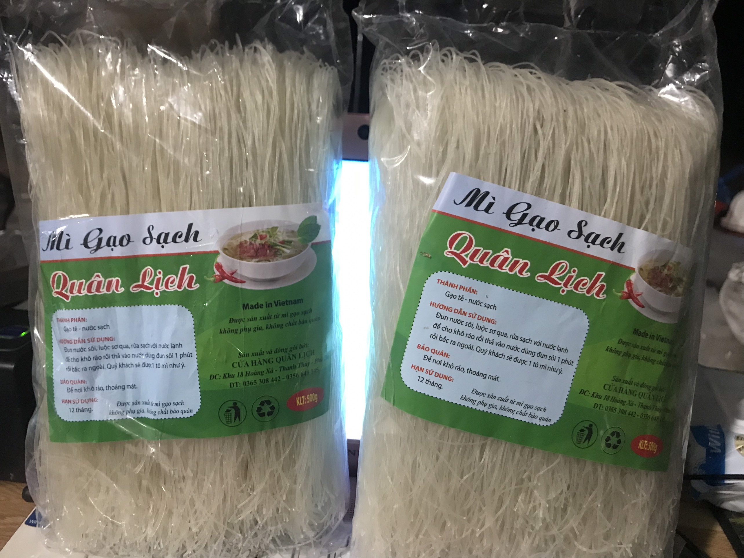 1Kg Mì Gạo Sạch( bún miến khô) dai ngon