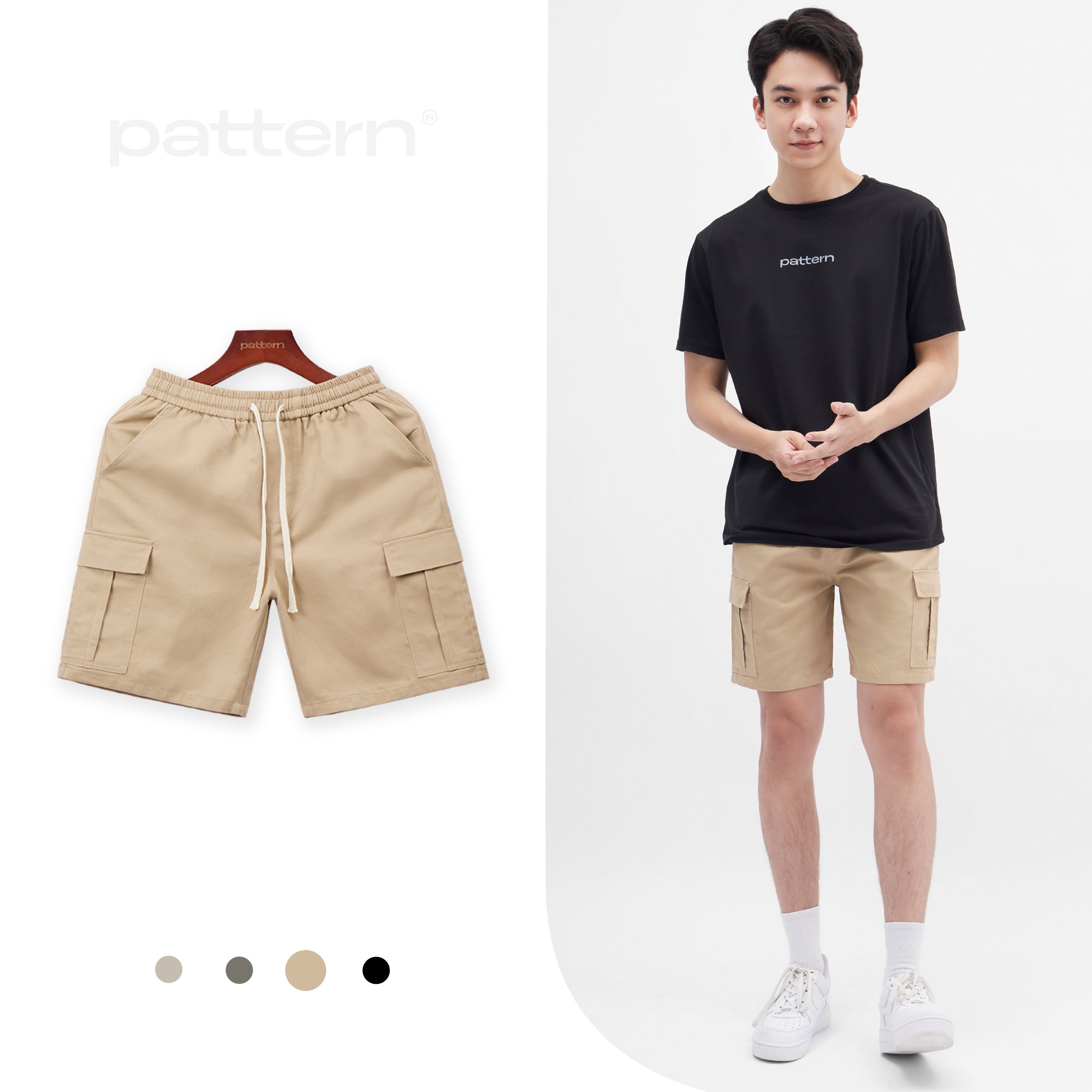 Quần short kaki túi hộp PATTERN PQ019