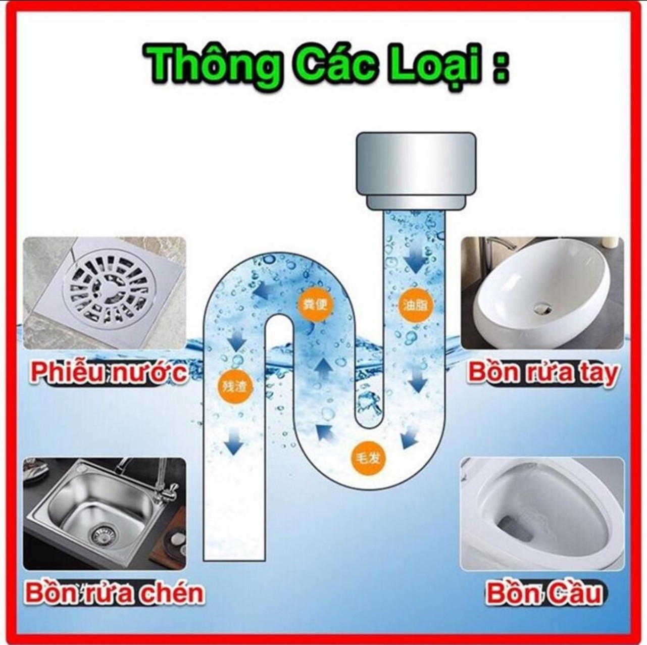 (Giao hỏa tốc) Thông tắc cầu cống siêu mạnh 260gram (mua tại ptptshop)