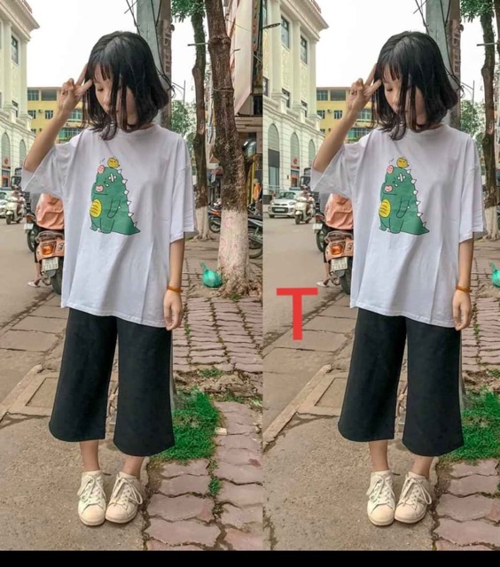 Áo phông thụng khủng long khóc DTR0320