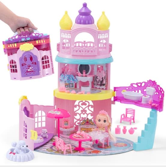 BỘ ĐỒ CHƠI GIỎ XÁCH LÂU ĐÀI BÚP BÊ (Mã: 6109)