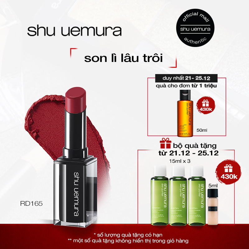 son lì lâu trôi shu uemura rouge unlimited matte lipstick 3g nhập khẩu