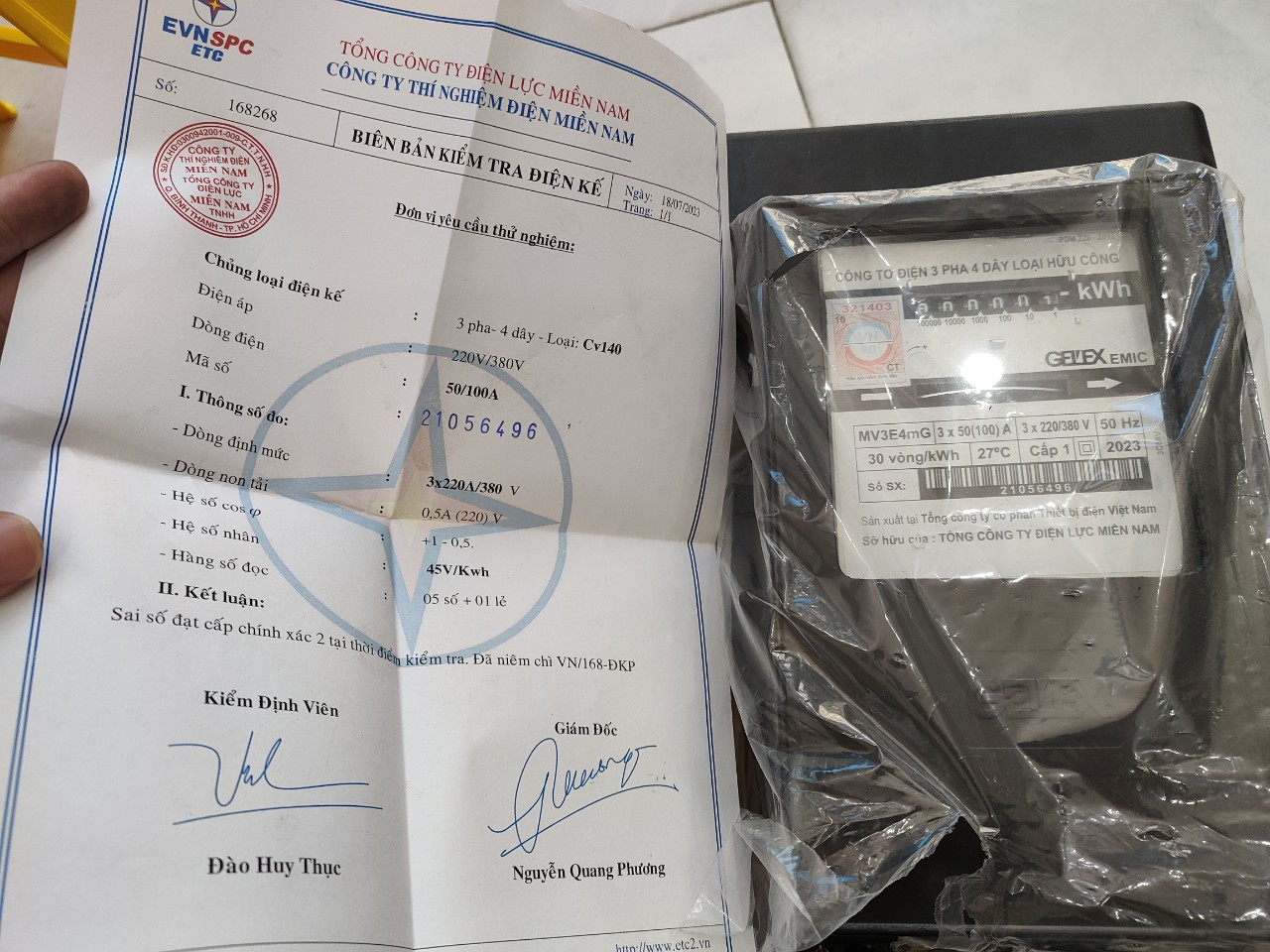 công tơ điện 3 pha emic (đồng hồ điện 3 pha trực tiếp) 50(100)A