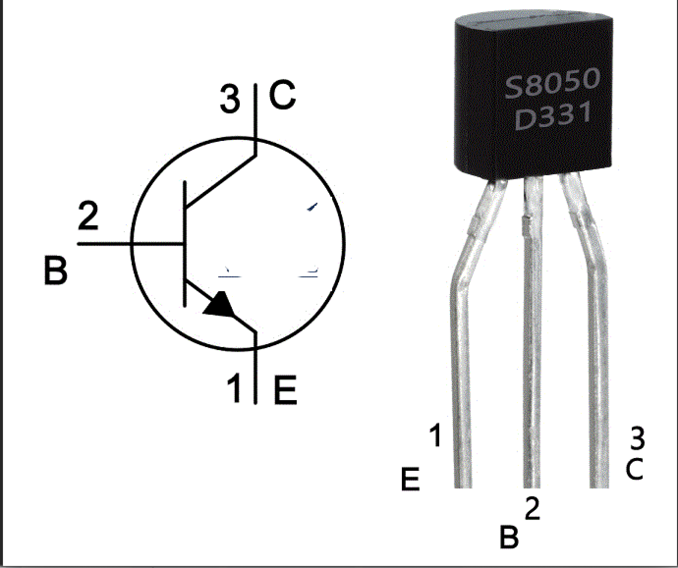 50con Transistor NPN S8050 0.5A-40V
