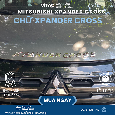 Logo chữ 3D nổi dán nắp Capo Mitsubishi Xpander