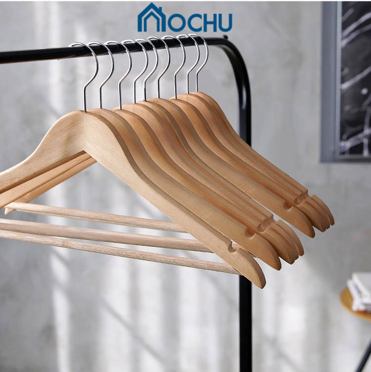 Combo 10 Móc Gỗ Treo Quần Áo OCHU