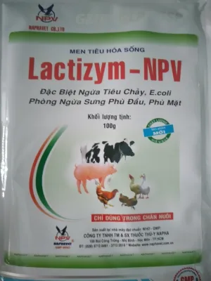 Naphavet Lactizym-NPV 100g- Bổ sung men tiêu hóa cho gia súc, gia cầm - Giá Sỉ