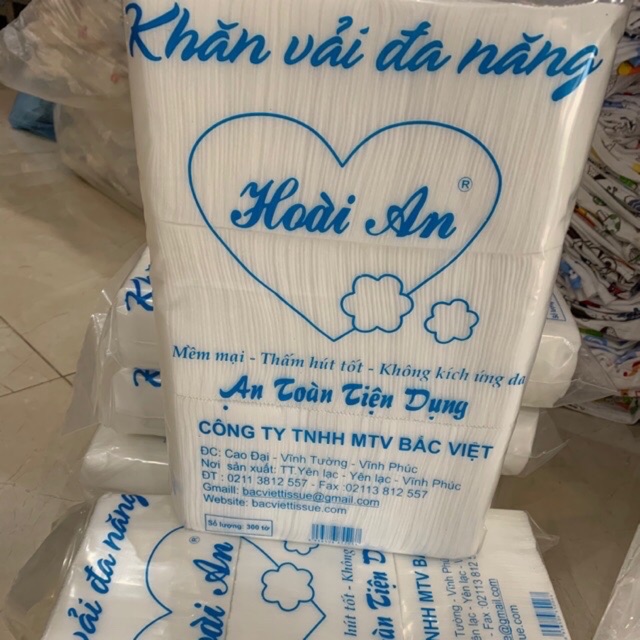 Khăn vải khô đa năng Hoài An túi to 210 tờ