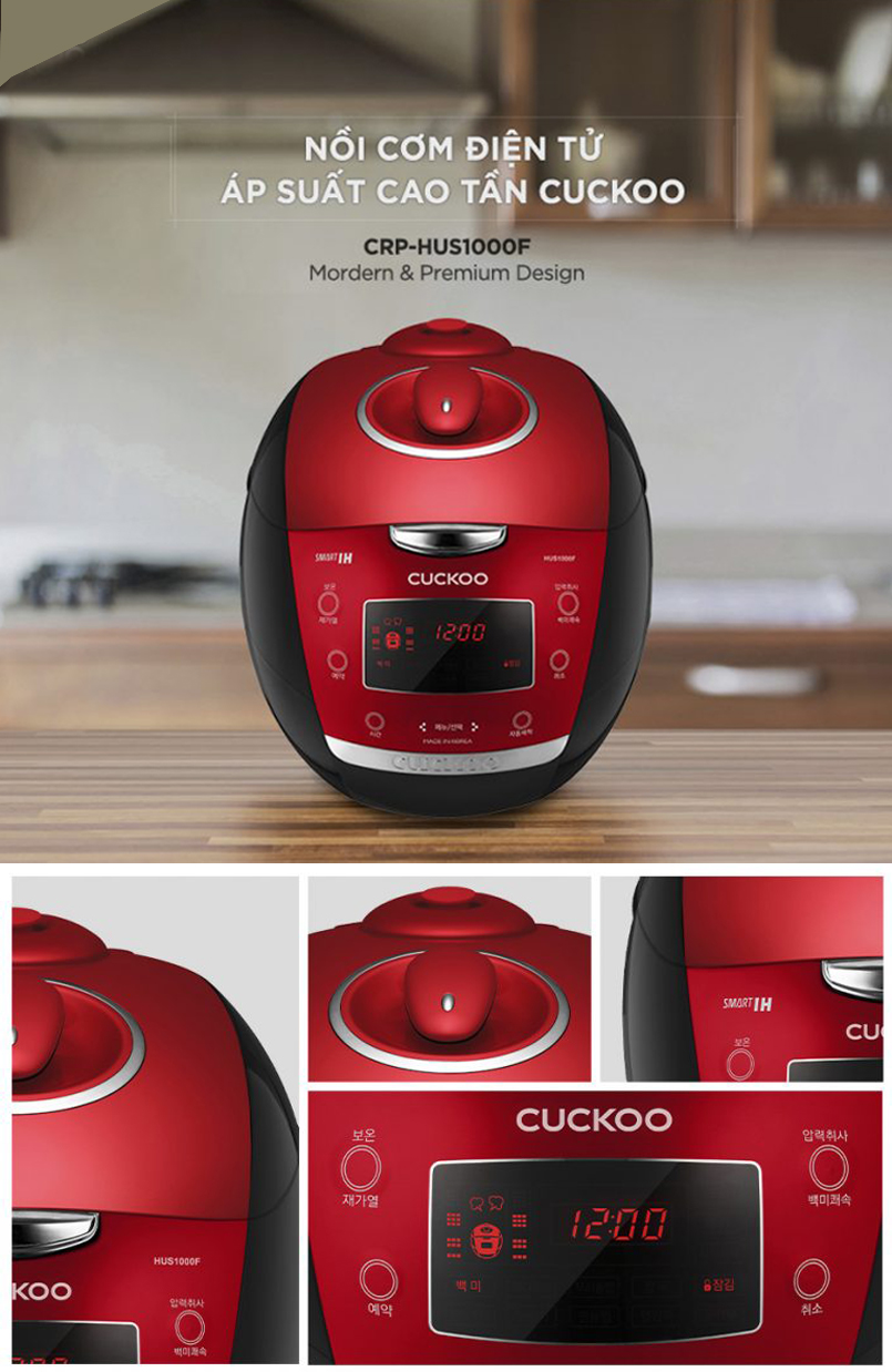[ Hỏa tốc HN - HCM ]  Nồi Cơm Điện Tử 1.8L Cuckoo CRP-HUS1000F/BKRDVN