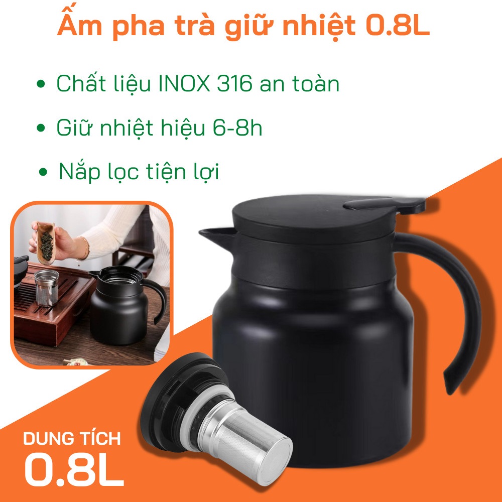 Ly giữ nhiệt cao cấp hot&cool sang trọng 500ml -ca cốc giữ nhiệt văn phòng hot&cool có tay cầm tiện ích 500ml