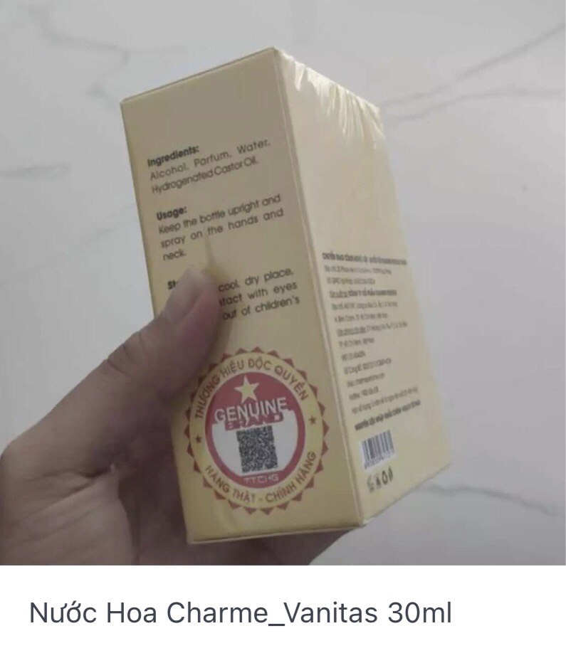 Nước Hoa Charme_Vanitas 30ml Chính Hãng