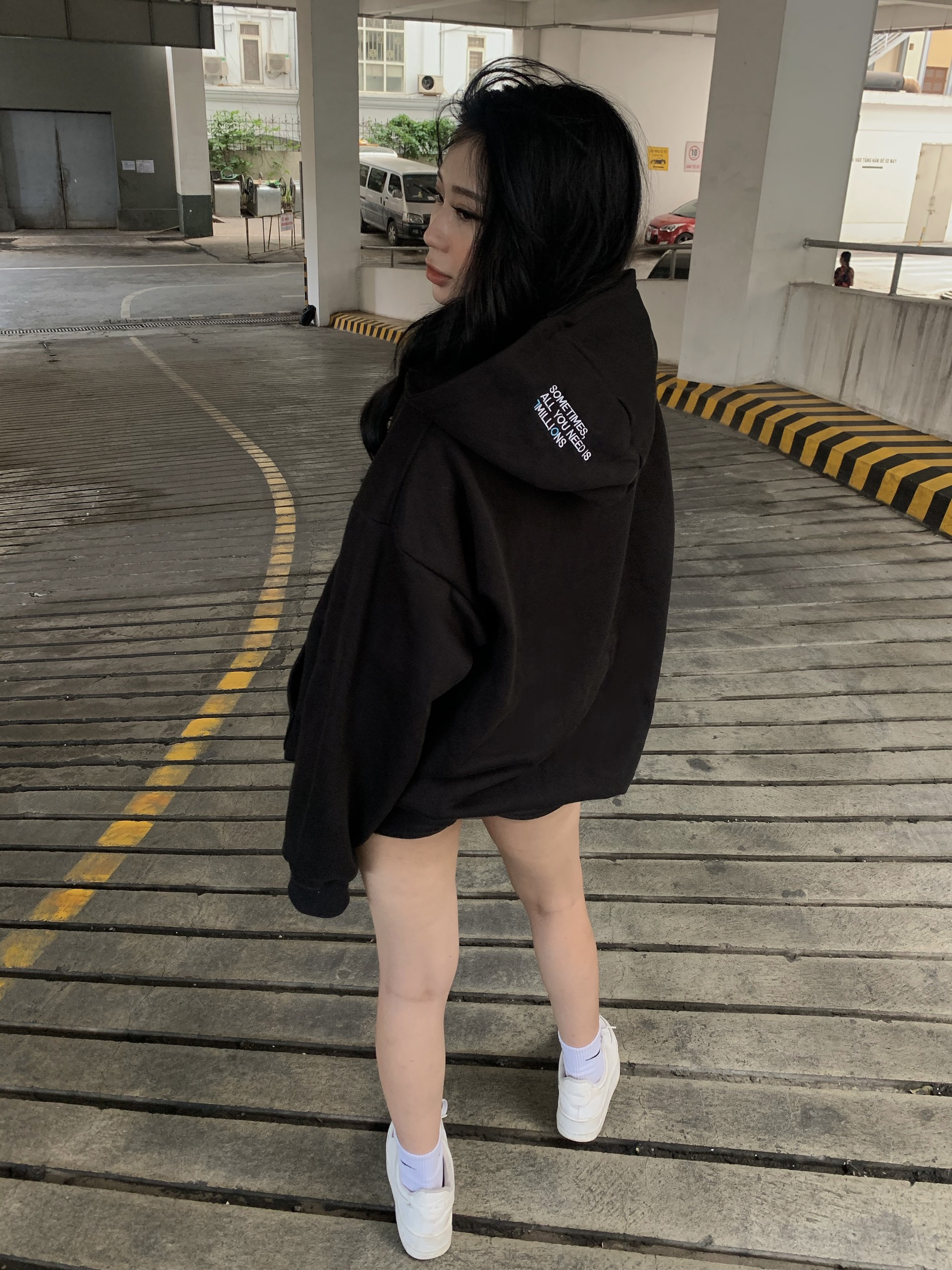 7MILLIONS áo khoác Hoodie Basic Formal / Màu đen