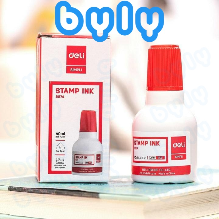 Mực con dấu 40ml Deli 9874 - ByLy Store Ship hoả tốc