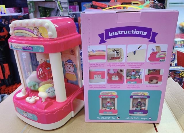 [HCM]Máy gắp thú mini đồ chơi kèm 6 thú nhồi bông