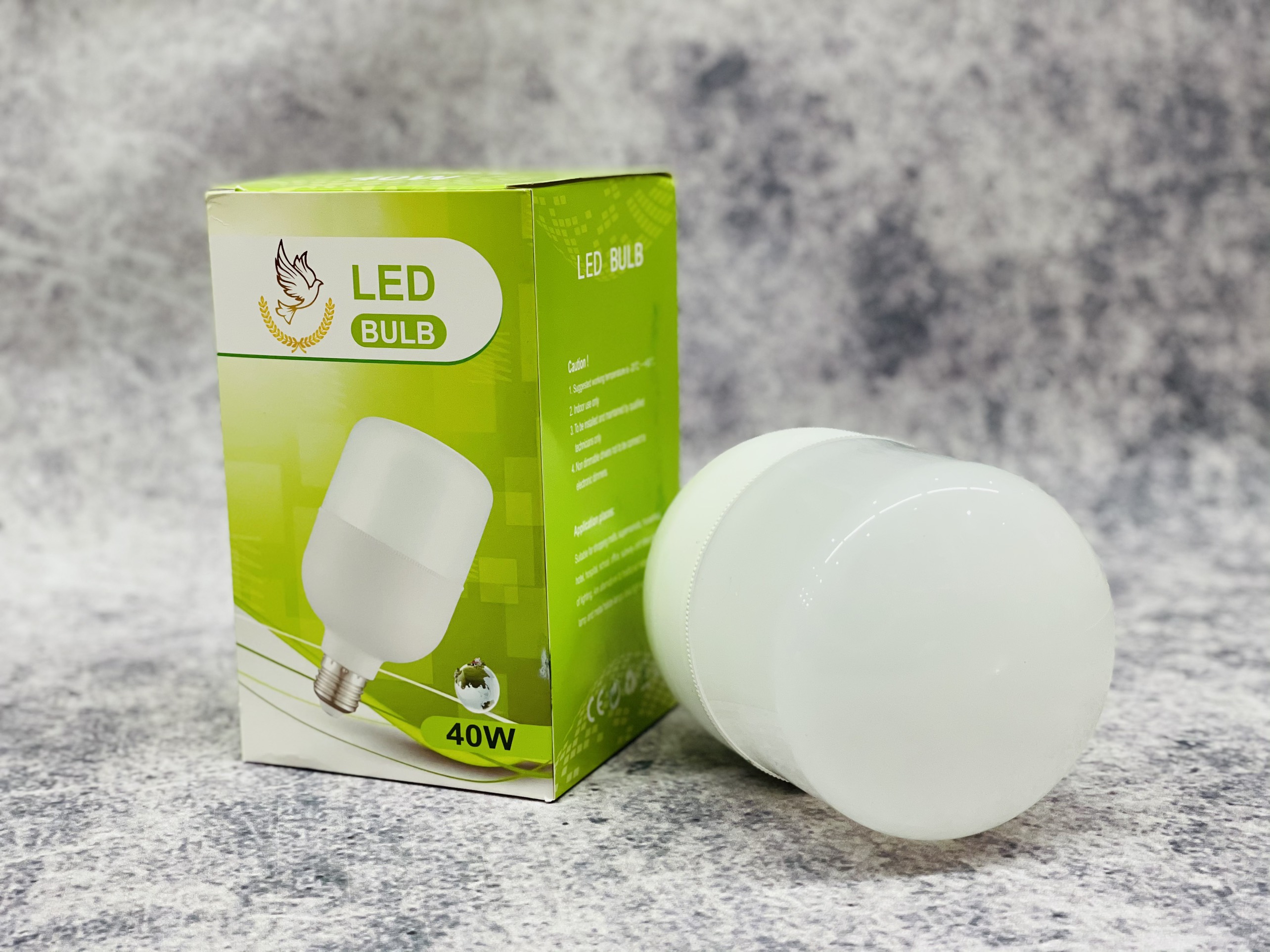 Bóng đèn tròn 15w 20w 30w 40w 50w sáng trắng, Bóng led trụ đuôi e27 gắn trong nhà phòng ngủ phòng tắm siêu rẻ