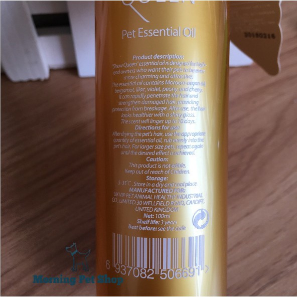 Tinh dầu dưỡng lông thú cưng Show Queen 100ml