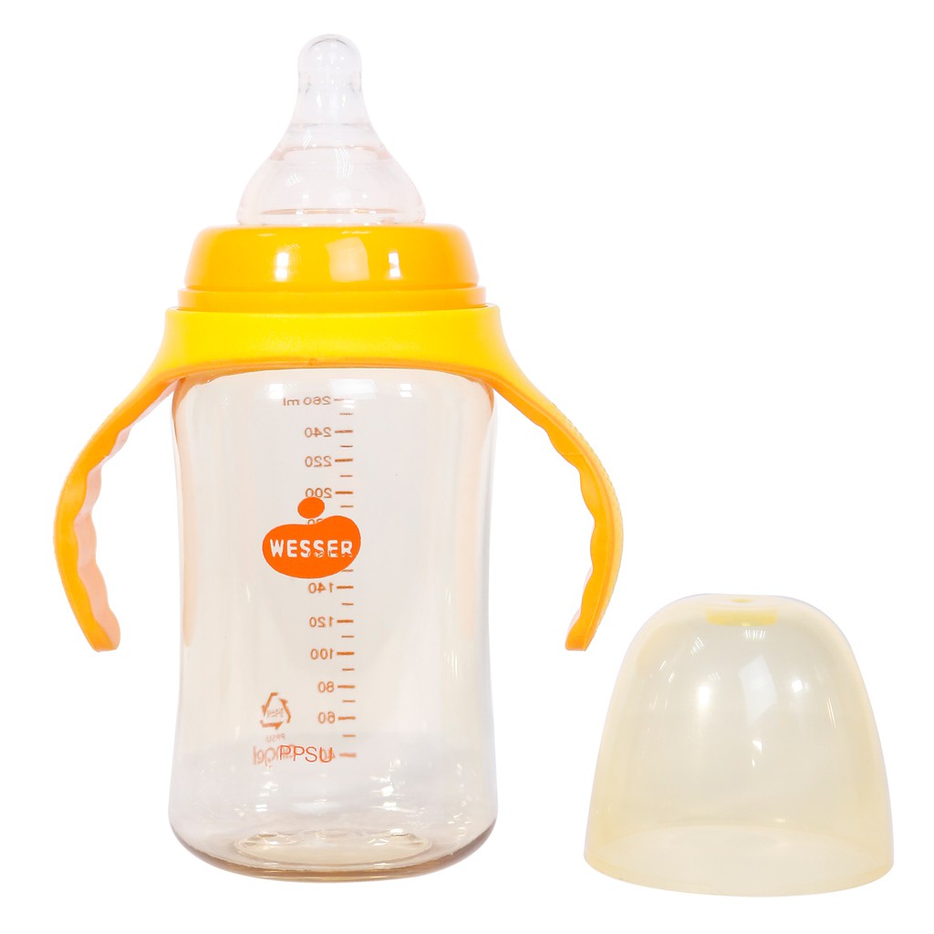 Bình Sữa Wesser PPSU 260ml (CỔ RỘNG)
