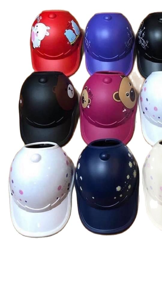 Helmet with Cut-Out Top and Hair Tie at the Back for Women