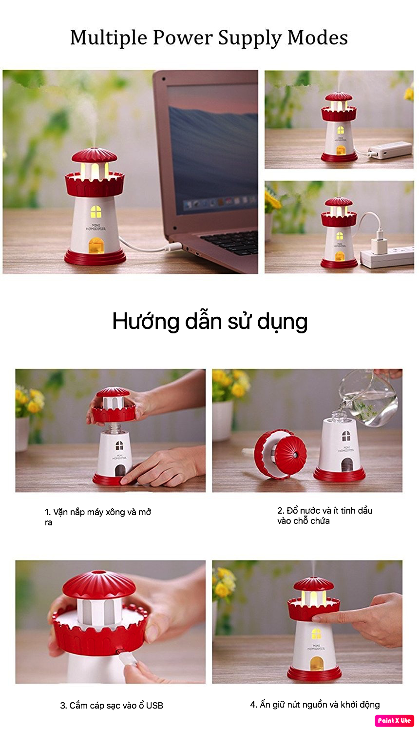 Máy xông tinh dầu Mini ngôi nhà - PKCB