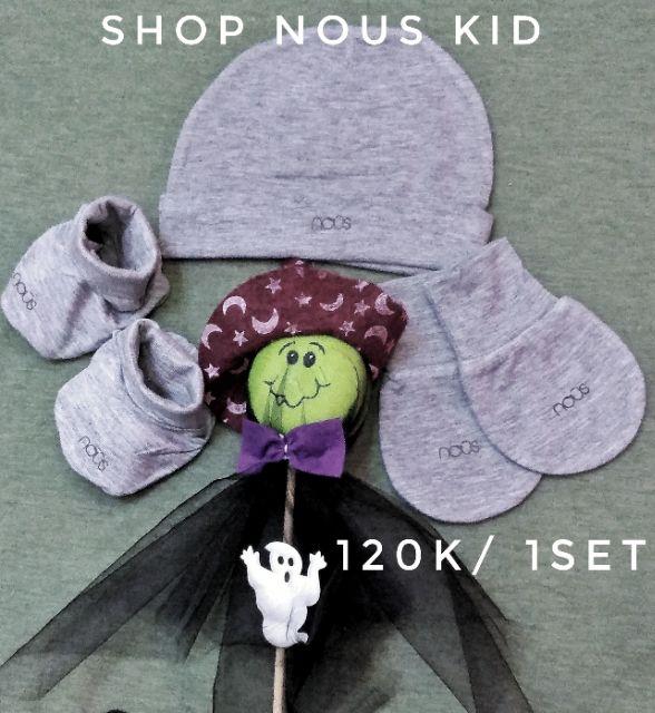 Set mũ tay chân Nous (có 7 màu )cho bé sơ sinh
