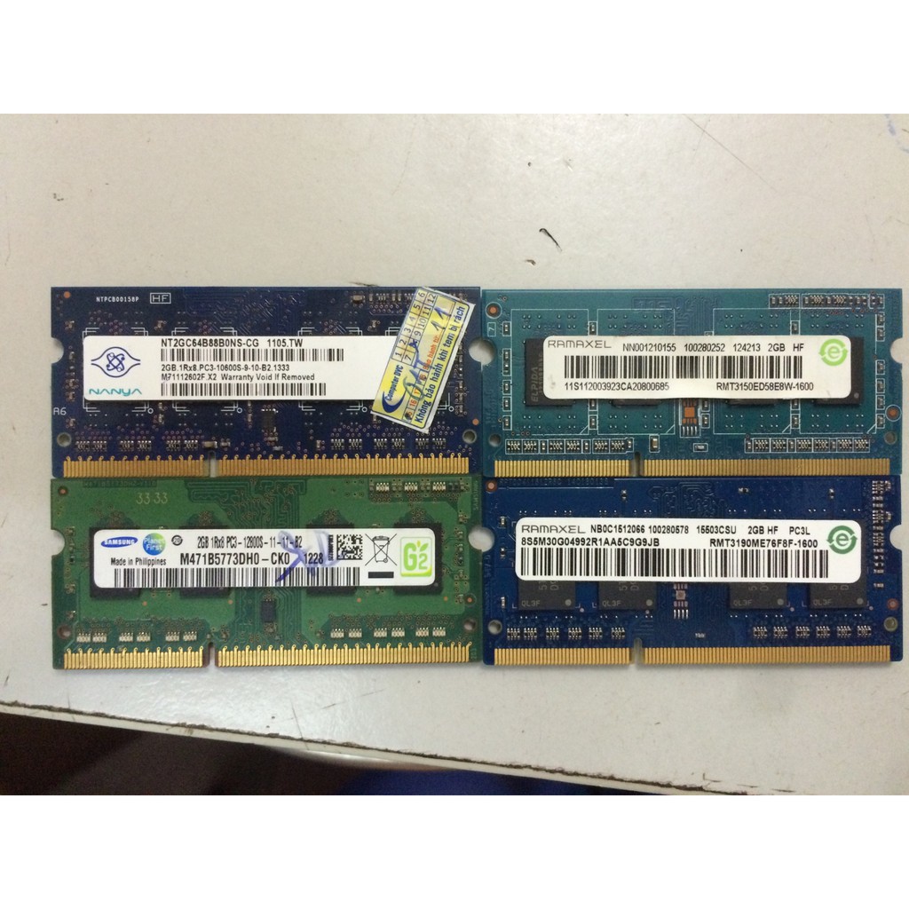 Bộ nhớ Ram PC3 DDR3 2G cho laptop