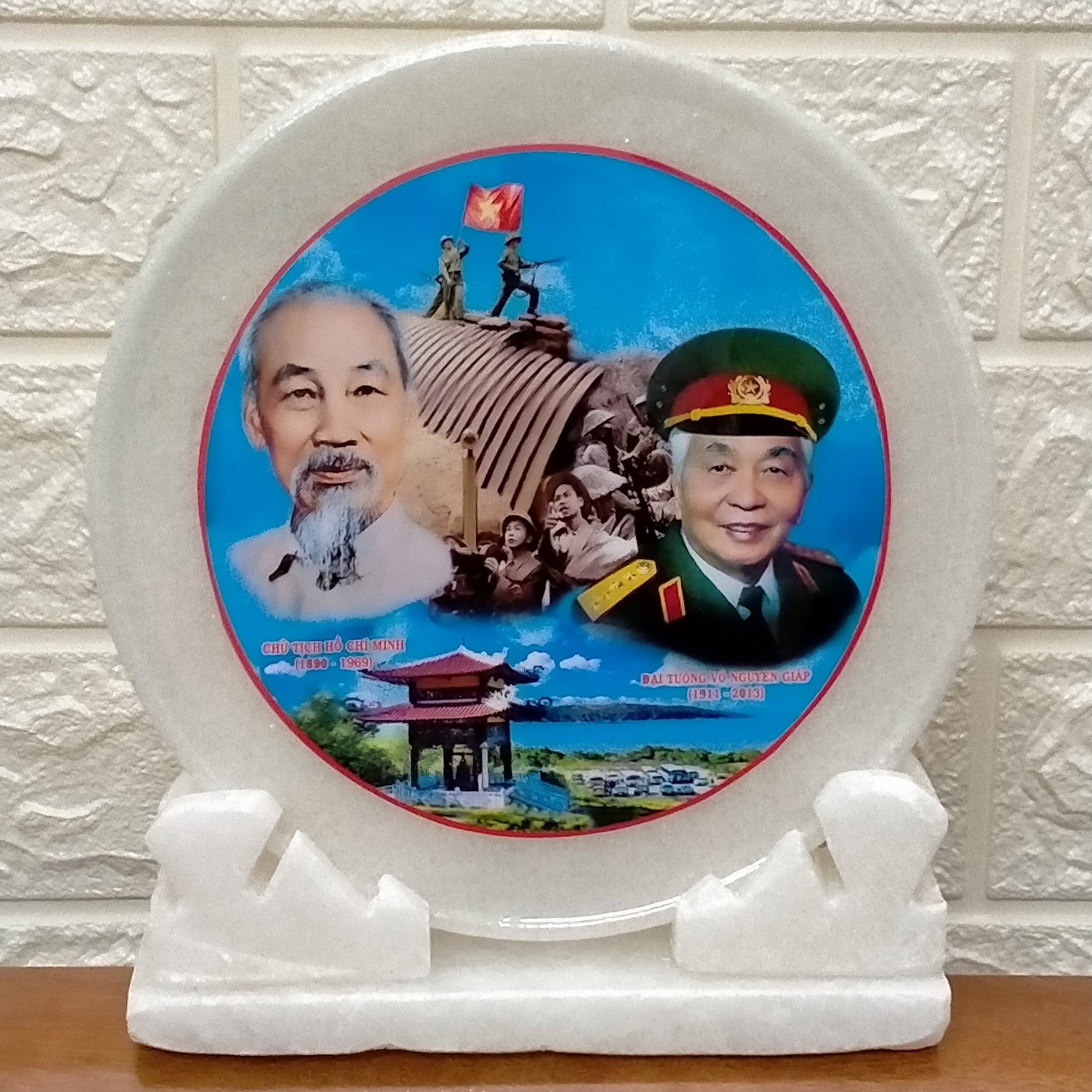 Ảnh bác hồ - bác giáp 20cm.