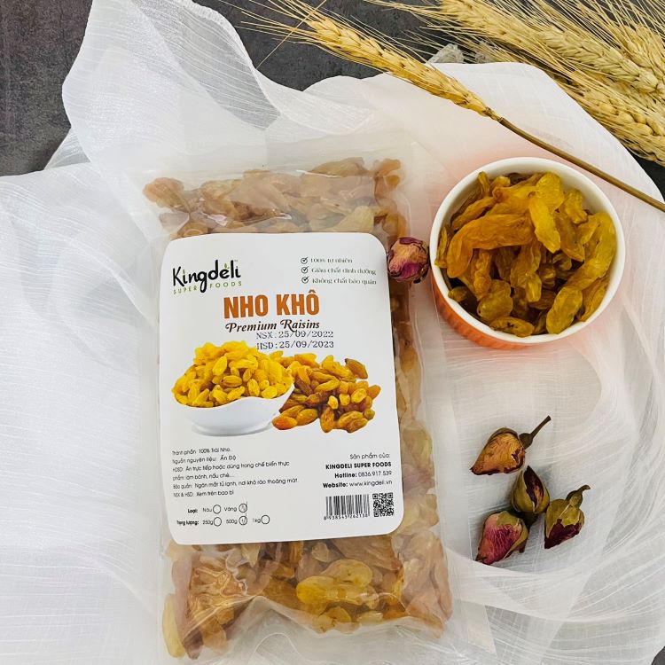 Nho Khô Vàng Ấn Độ 500g, 1kg