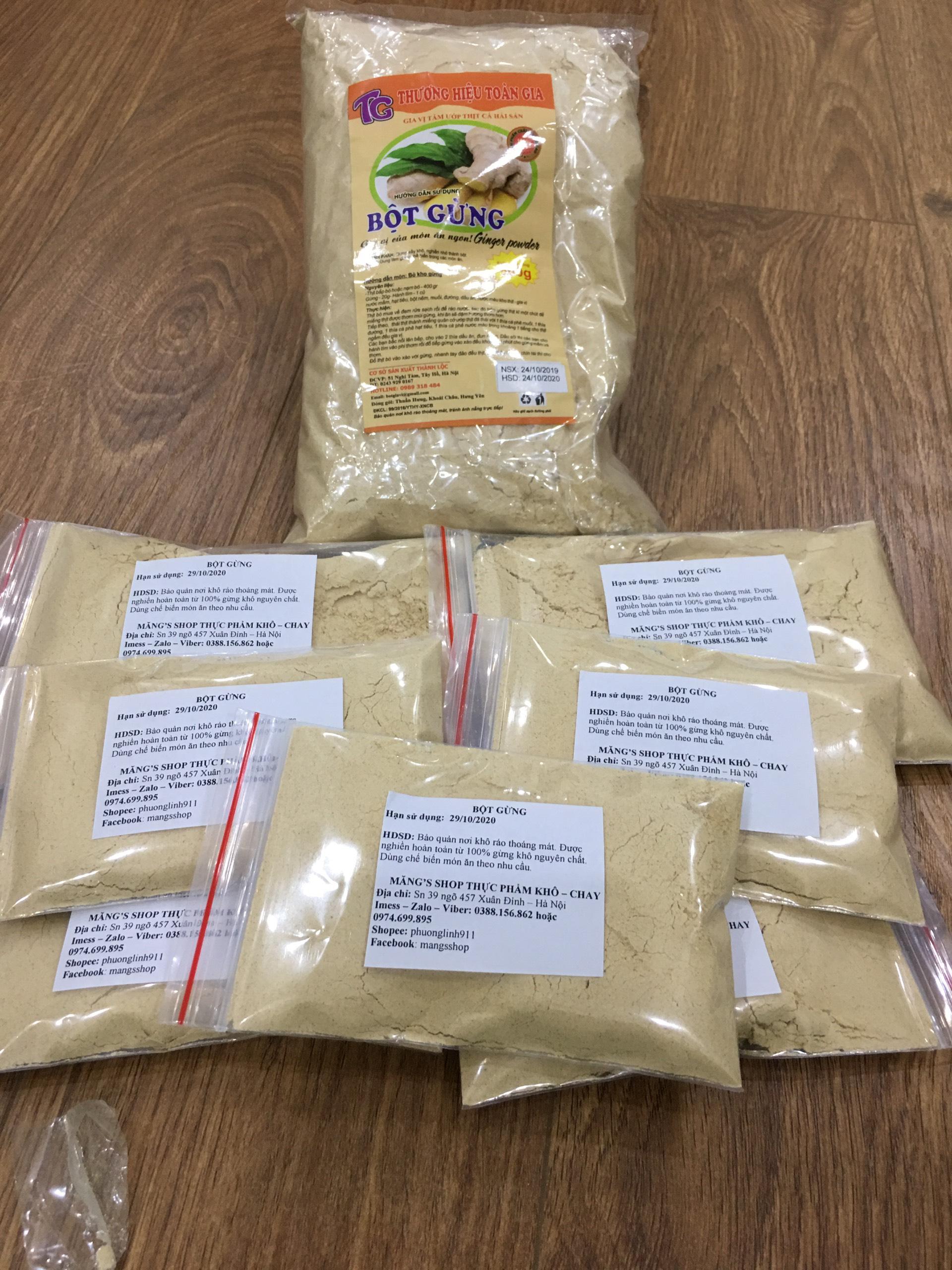 Bột Gừng Nguyên Chất (Gói 500g)