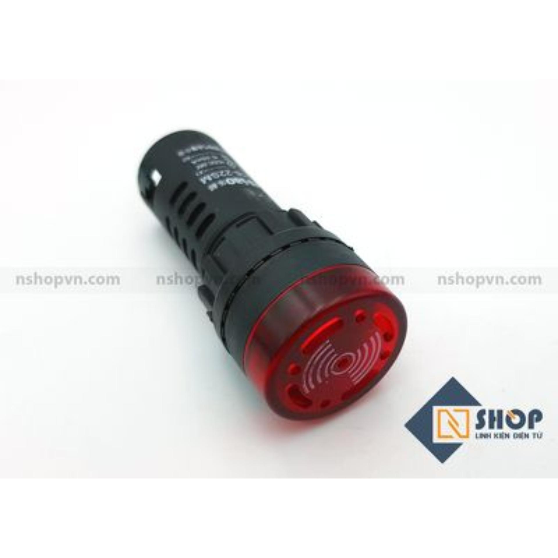 Đèn báo có còi AD16-22SM màu đỏ 220V