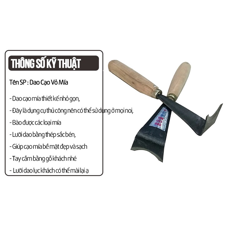 Dao cạo mía lưỡi thép cực khỏe