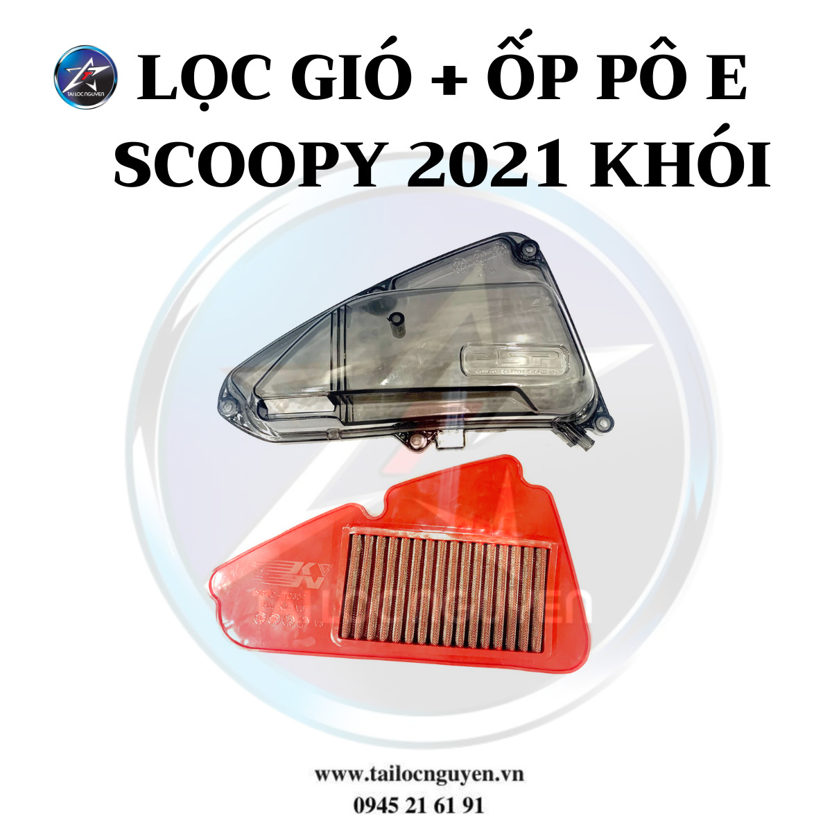 COMBO LỌC GIÓ VÀ ỐP PÔ E TRONG SUỐT SCOOPY 2021
