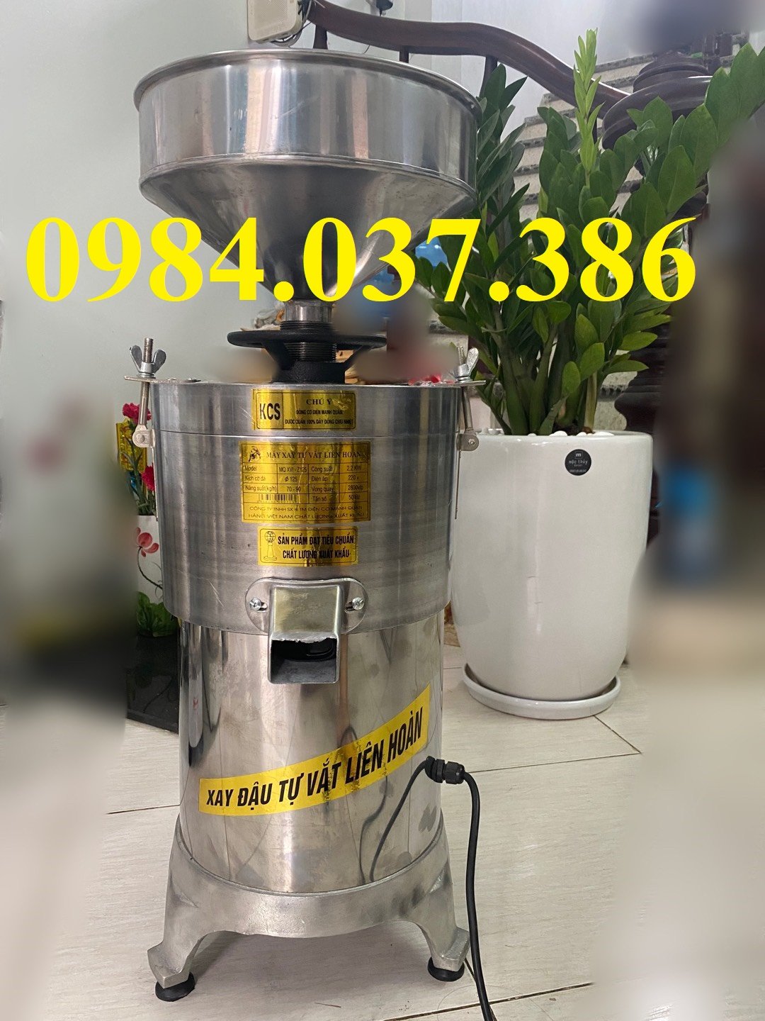 Máy xay vắt đậu nành tách bã 2200w chuyên làm sữa đậu nành, sữa ngô