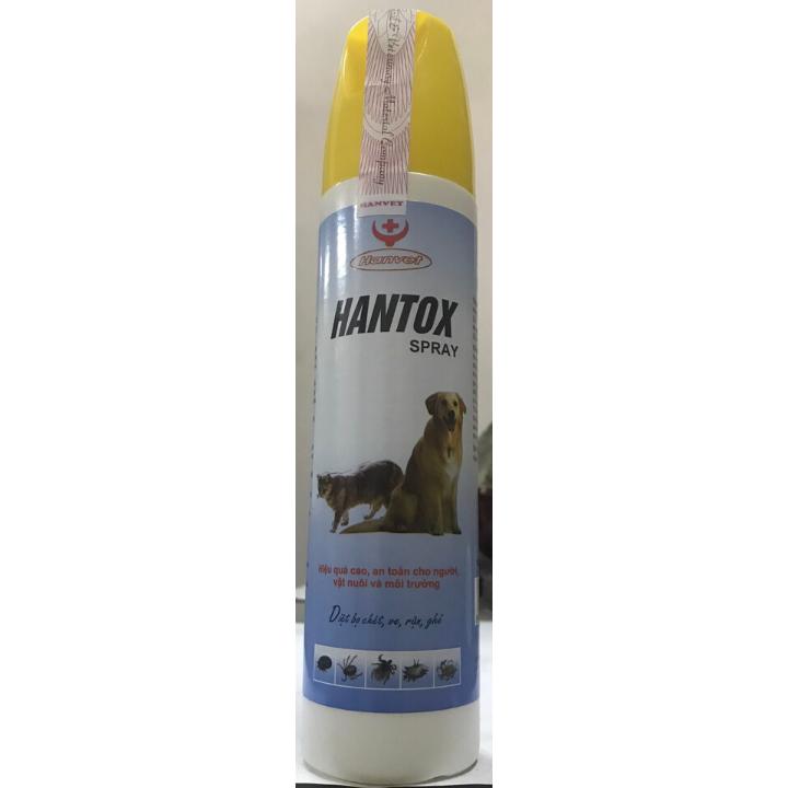 Hantox-Spray [300 ml] Diệt bọ chét, ve, rận, ghẻ