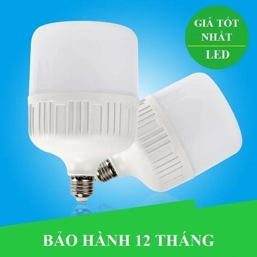 Bộ 2 Bóng Đèn Led Nhựa Mica 50W +20W Siêu Tiết Kiệm Điện - Đèn Bóng Đèn