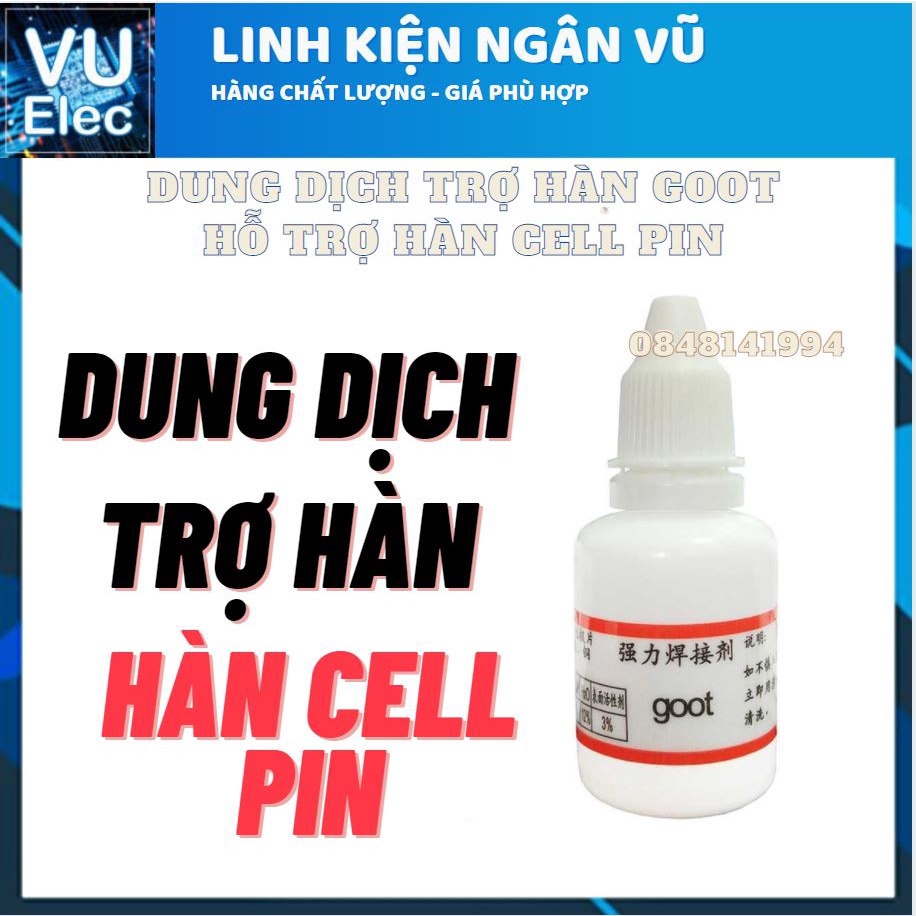 Dung dịch hàn goot- debailong, dung dịch ăn mòn đầu pin