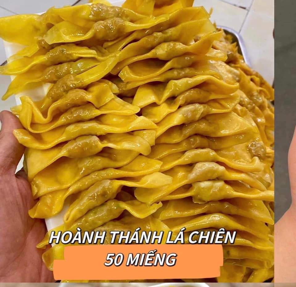 Hoành thánh thịt lá - khay 50 viên