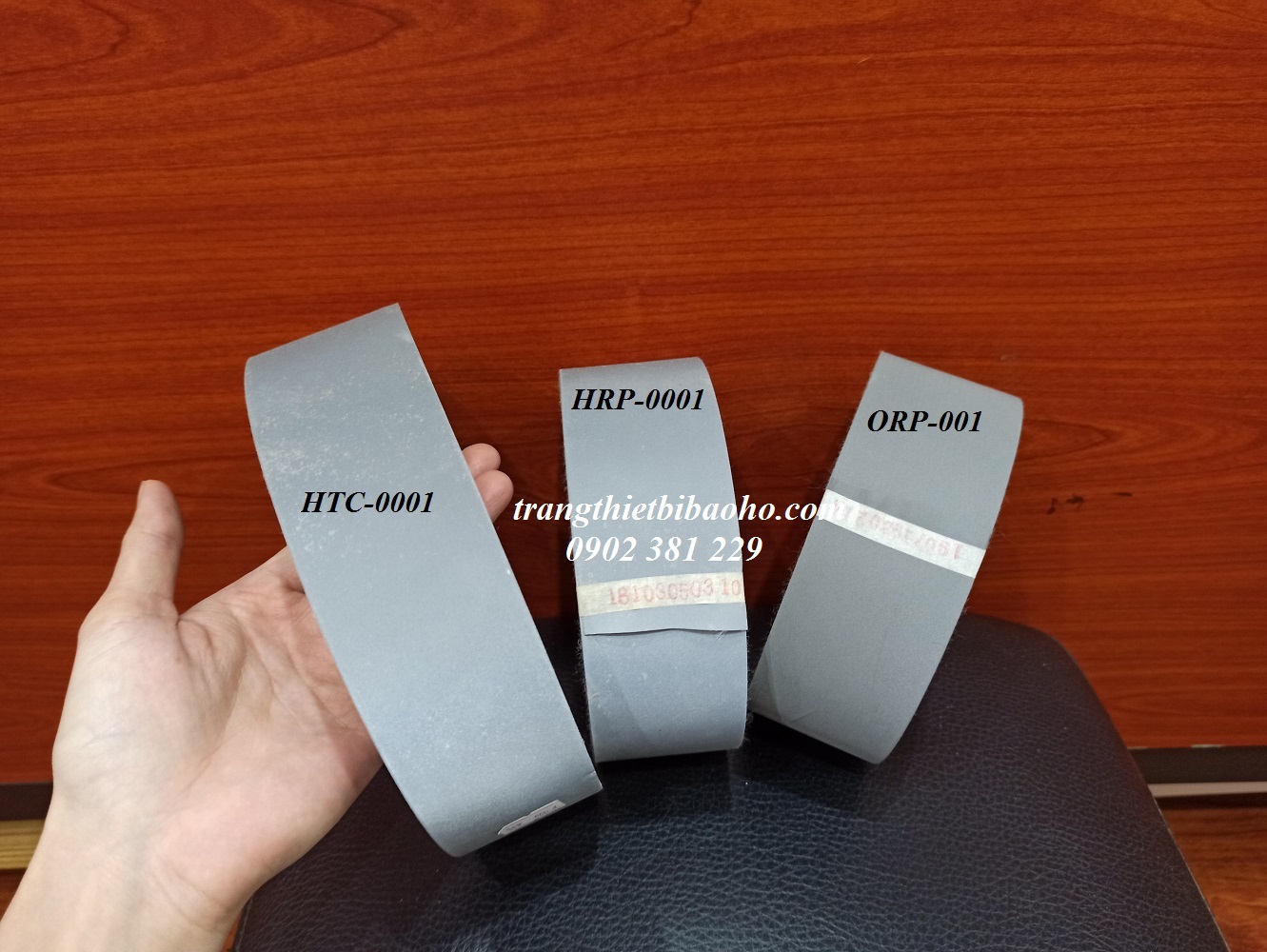 Cuộn dây phản quang vải poly màu xám bản 5cm*100m (ORP-0001)