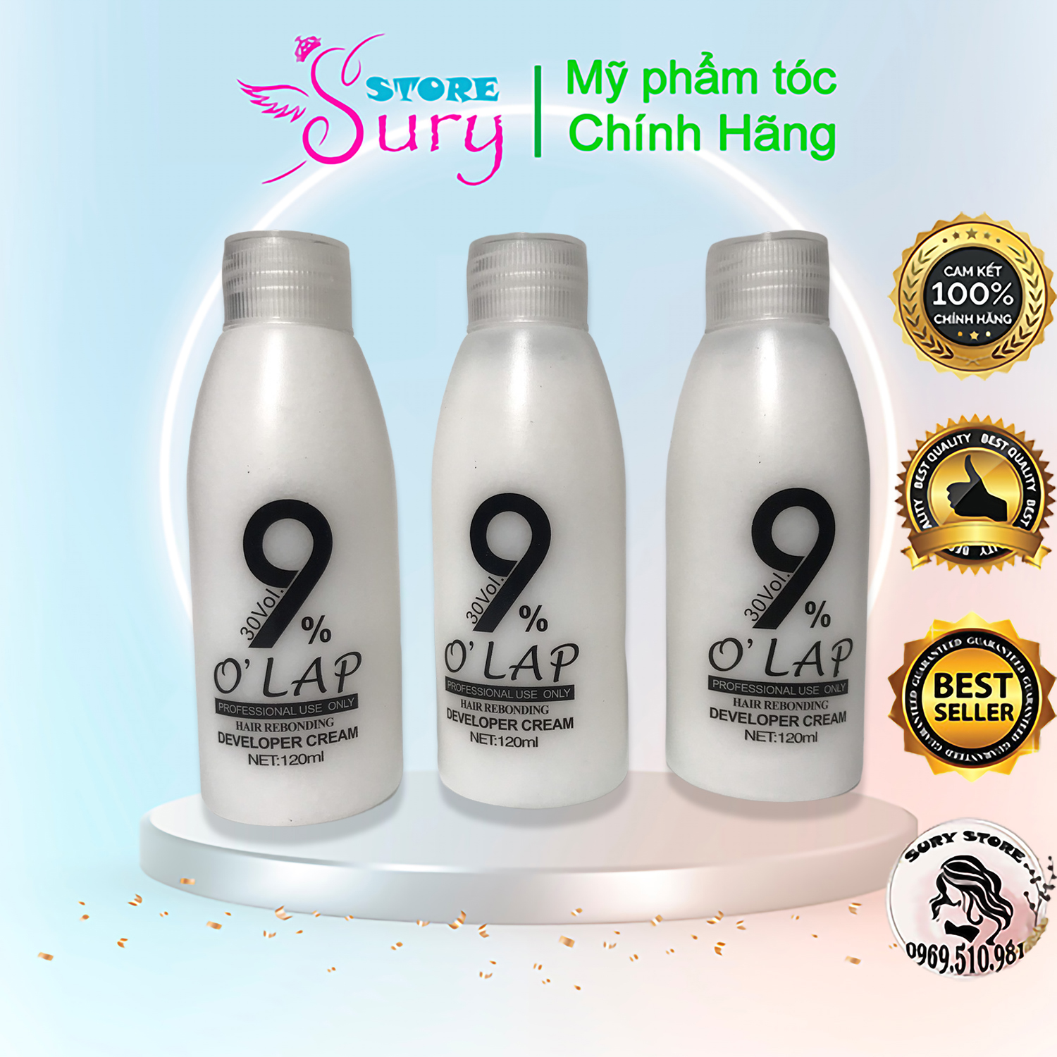 Dung dịch oxi trợ nhuộm olap colagen 120ml - chính hãng không xót sury store