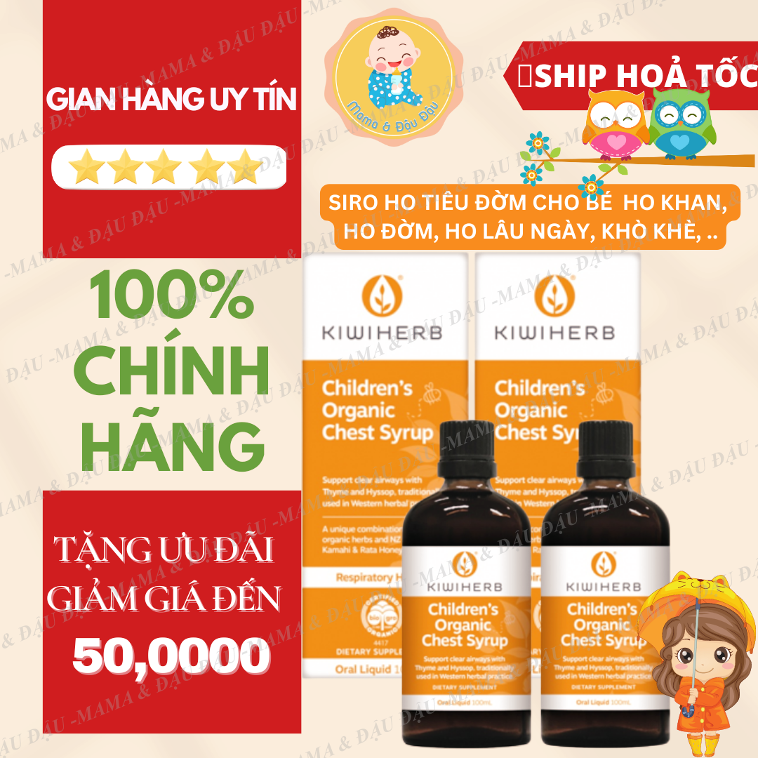 [DATE 2025][CHÍNH HÃNG][NEW ZEALAND] SIRO HO KIWIHERB CHEST SYRUP CHO TRẺ EM TỪ 0M