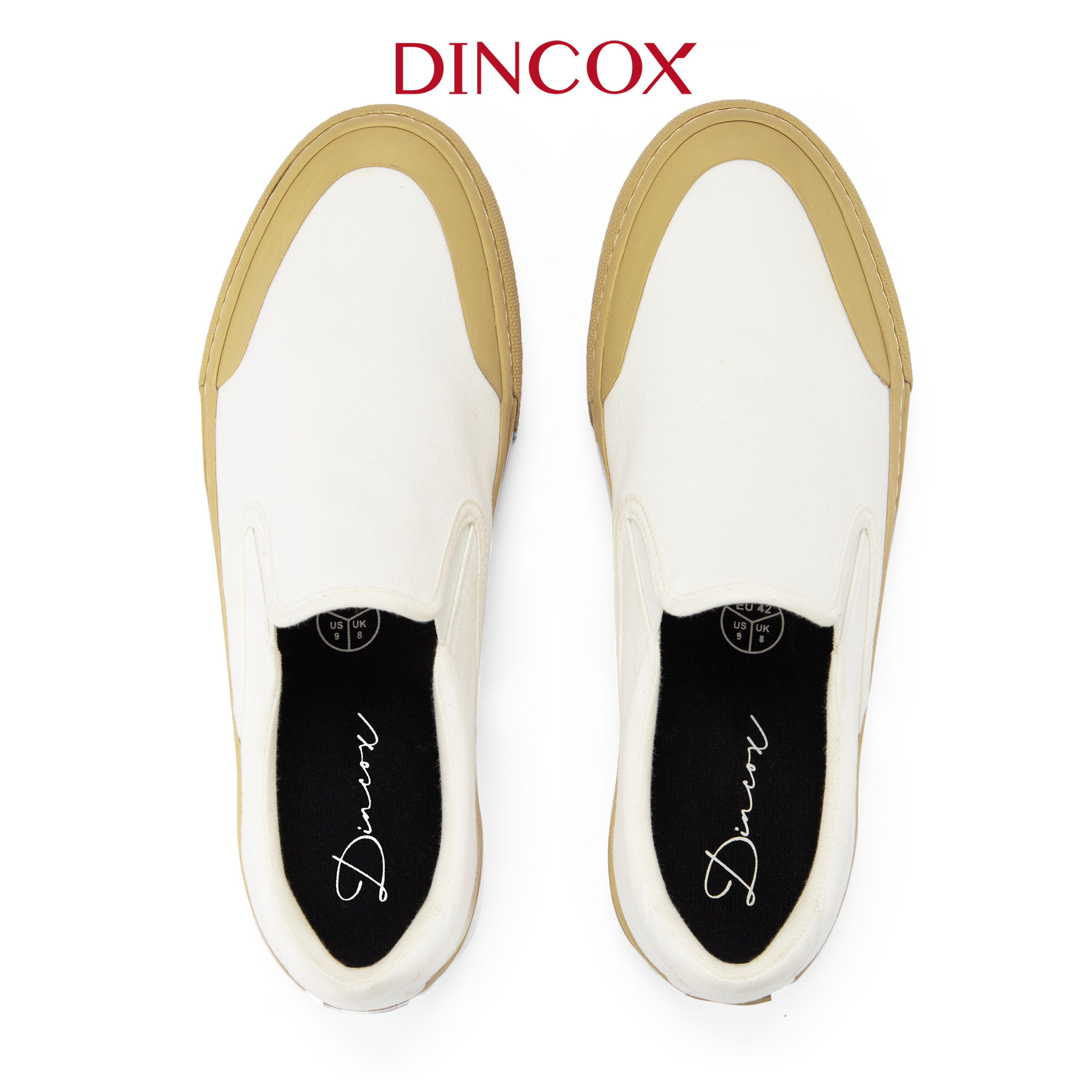 Giày Lười Sneaker Da Nam DINCOX DC20 White Đơn Giản, Lịch Lãm Dincox